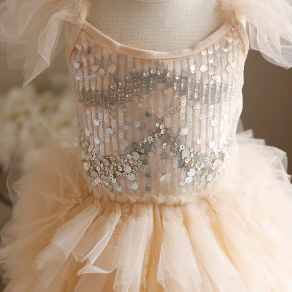 Tutu Du Monde Bebe Tutu Dress Cosmic Mother Of Pearl Party Portrait Wedding NWT - Picture 2 of 7